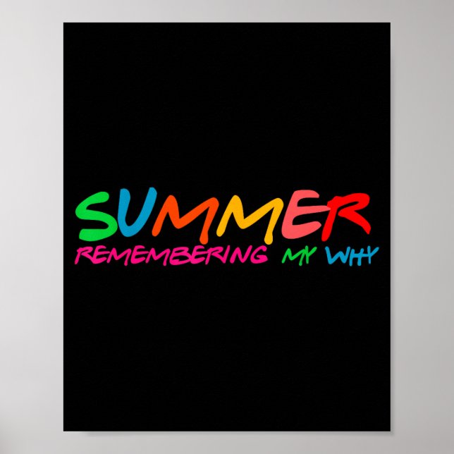 Summer remembering why retro teacher vacation poster (Front)