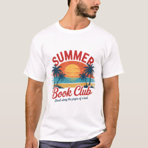 Summer Retro Book Club Funny Beach Vacation 1 T-Shirt