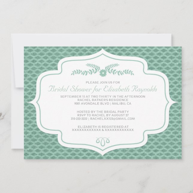 Summer Retro Bridal Shower Invitations (Front)