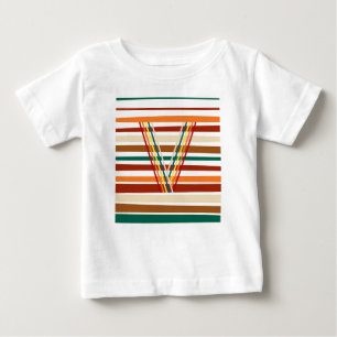 Summer Retro Striped Women's & Kids Clothing Baby T-Shirt