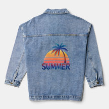 Summer retro sunset palm tree