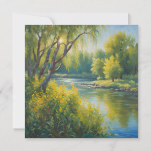 Summer River Landscape  Card