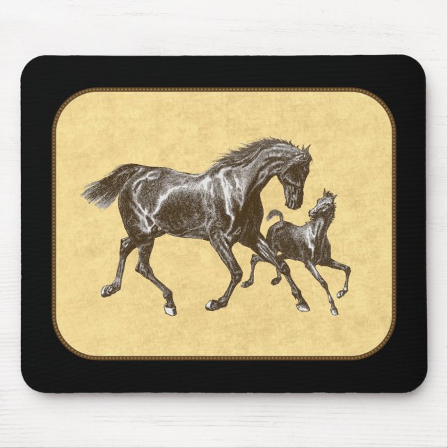 Summer romp horses mouse pad (Front)