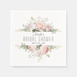Summer Rose Garden Bridal Shower Napkin