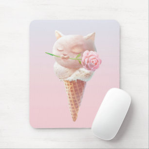 Summer Rose Ice Cream Mouse Pad