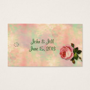 Summer Rose Wedding Favour Hang Tag