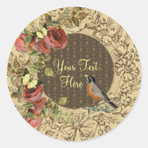 Summer Roses Classic Round Sticker