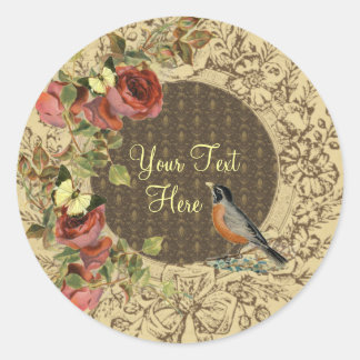 Summer Roses Classic Round Sticker