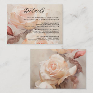 Summer Roses Elegant Wedding Enclosure Card