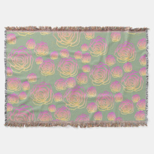 Summer Roses Throw Blanket
