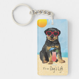 Summer Rottweiler Key Ring
