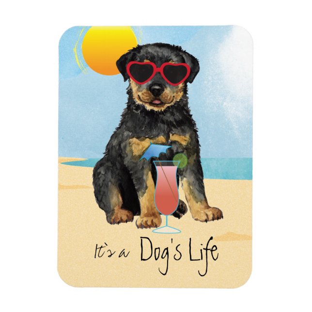 Summer Rottweiler Magnet (Vertical)