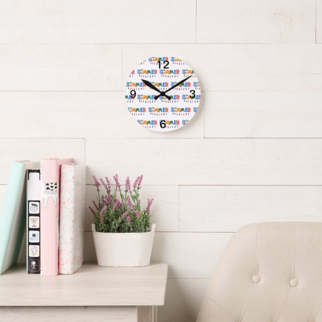 summer round clock (Reading Room)
