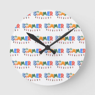 summer round clock