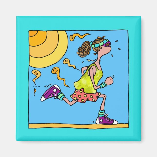 summer runner (woman) magnet (Front)