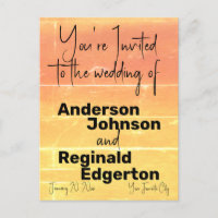 Summer Rustic Casual Yellow Peach Wedding