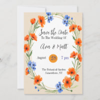 Summer’s Embrace Wildflower Save the Date