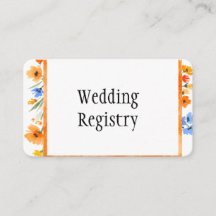Summer’s Embrace Wildflower Wedding Registry Enclosure Card