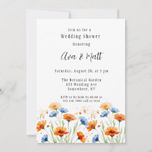 Summer’s Embrace Wildflower Wedding Shower Invitation