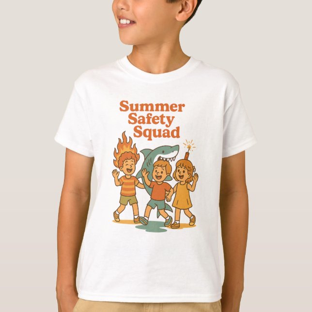 Summer Safety Squad Funny T-Shirt (Front)