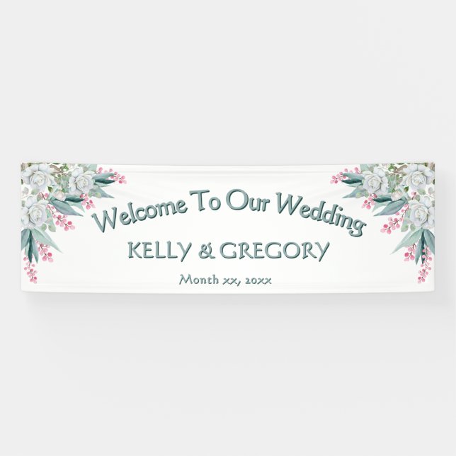 Summer Sage Wedding Banner (Horizontal)