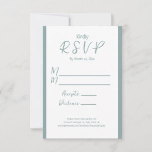Summer Sage Wedding Reply RSVP Card