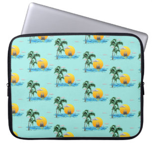 Summer Sailboat Sunset Nautical Coastal Laptop Sleeve
