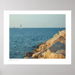 Summer sailing on the bay poster