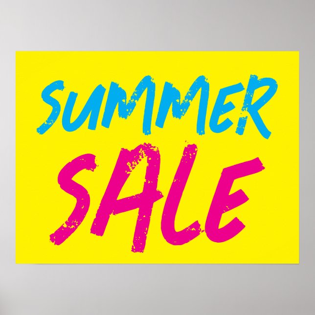 Summer Sale Sign, Retail Store Sale Poster (Front)