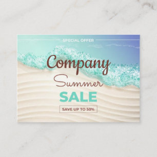 Summer Sale Special Offer Business Card