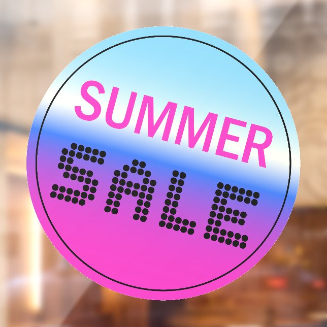 Summer Sale Window Cling Holographic Gradient (Sheet 2)