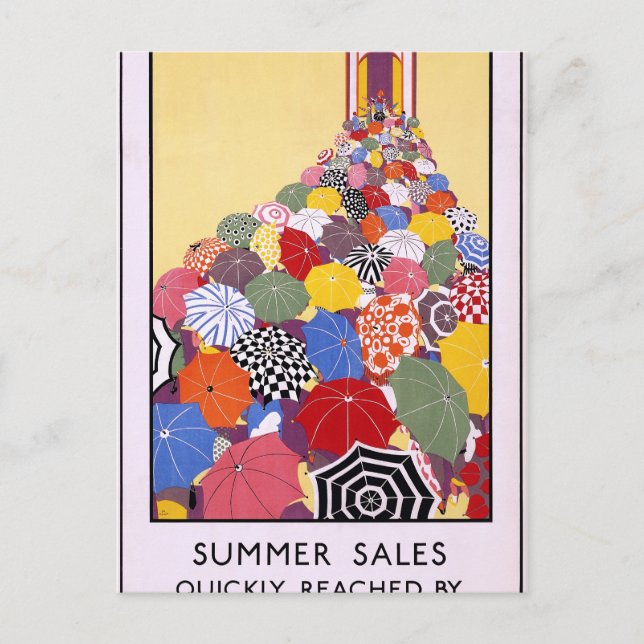 Summer sales quickly reached by Underground Postcard (Front)