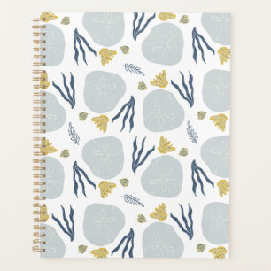 Summer Sand Dollar Seashells Beach Pattern Beach Planner