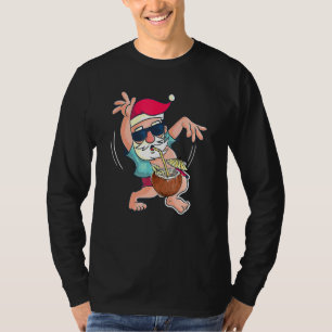 Summer Santa Coconut Drink Cocktail Party Christma T-Shirt
