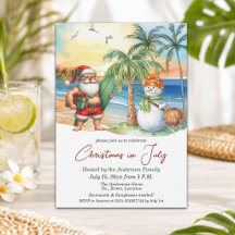 Summer Santa & Snowman Christmas in July 