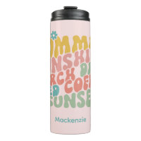 Summer Saying Retro Beach Iced Coffee Sunsets