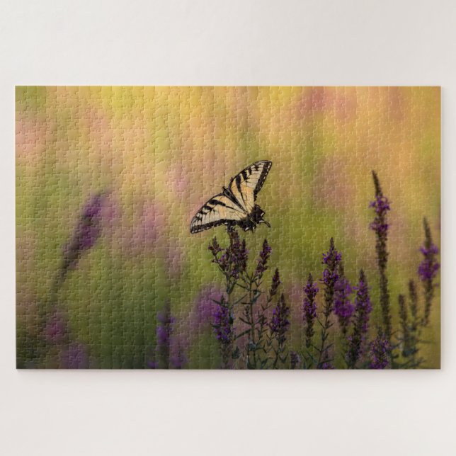 Summer Scene, Butterfly and Loosestrife   Jigsaw Puzzle (Horizontal)