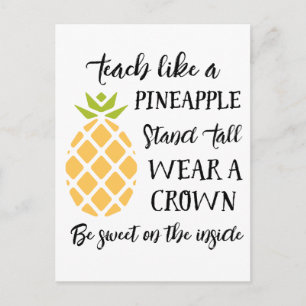 Summer School Teacher Appreciation Pineapple Postcard