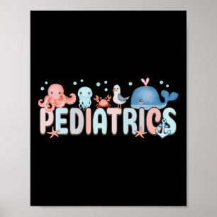 Summer Sea Animal Paediatrics Nurse Peds Rn Pediat Poster