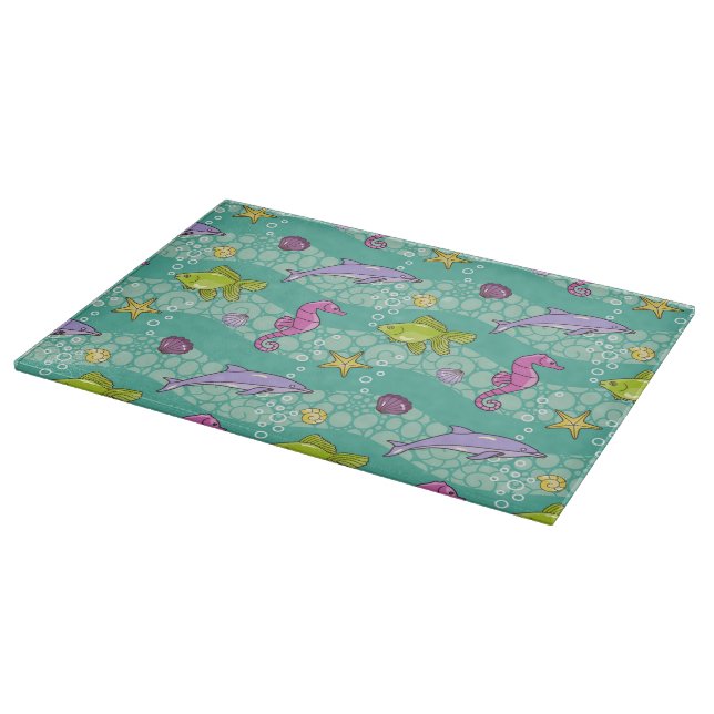 Summer Sea Pattern Cutting Board (Corner)