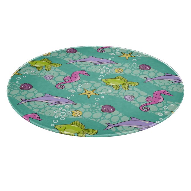 Summer Sea Pattern Cutting Board (Corner)