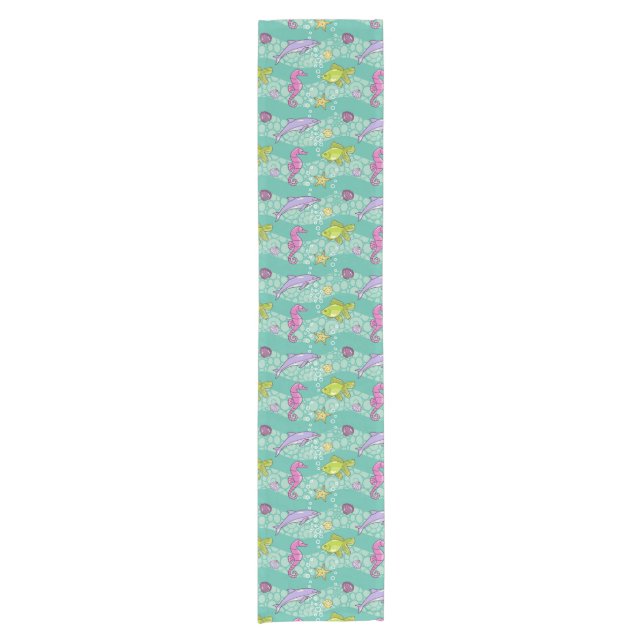 Summer Sea Pattern Short Table Runner (Front)