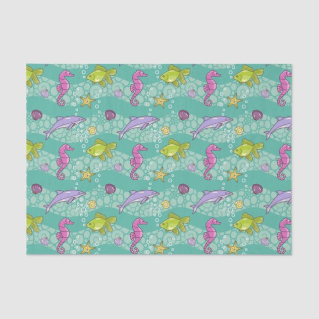 Summer Sea Pattern Tissue Paper (Front)