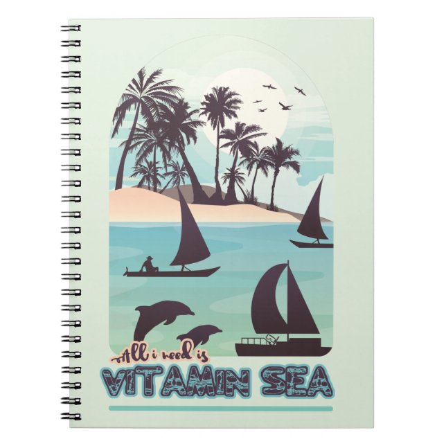 Summer Sea Vacation Notebook (Front)