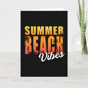 Summer Sea Vacation Sun Surf Beach Cool Funny Gift Card