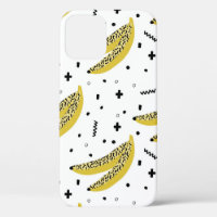 Summer seamless pattern with bananas in pop art st