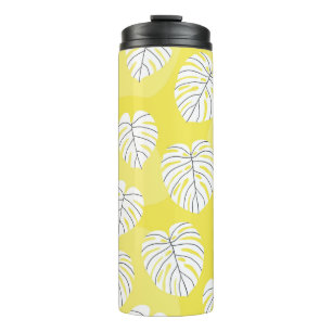 Summer seamless pattern with white stylised monste thermal tumbler