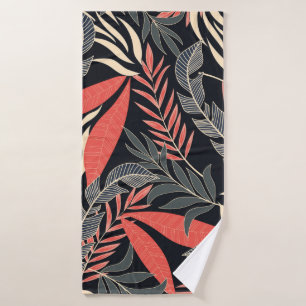 Summer seamless tropical pattern with bright yello bath towel