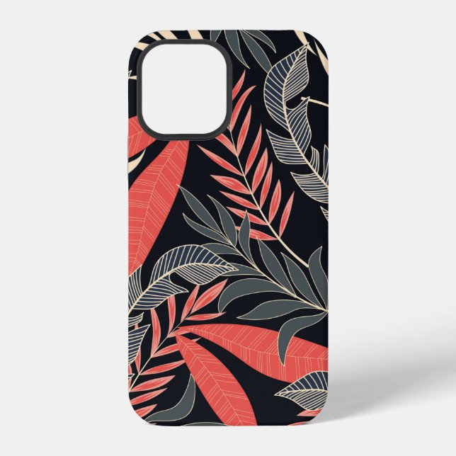 Summer seamless tropical pattern with bright yello iPhone case (Back)