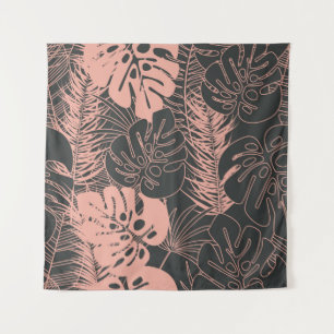 Summer seamless tropical pattern with monstera pal tapestry